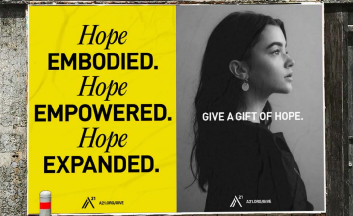 Billboard: Hope embodied. Hope empowered. Hope expanded.