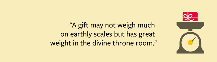scales weighing generosity