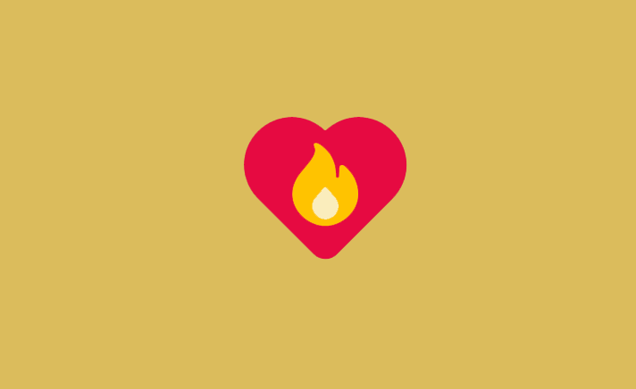 heart with flame