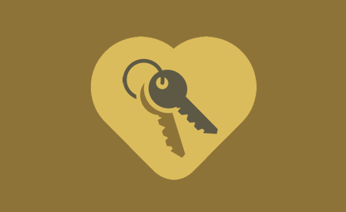 keys in a heart shape