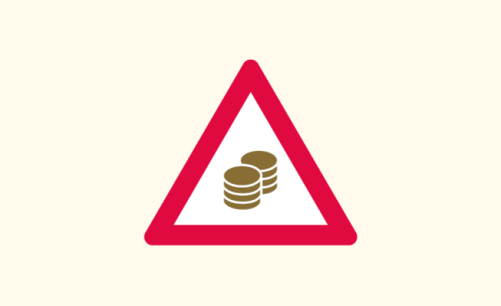 money warning sign