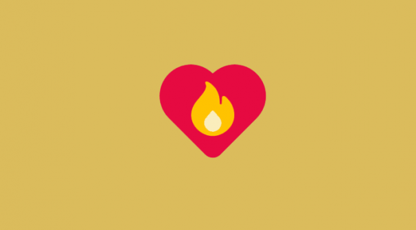 heart with flame