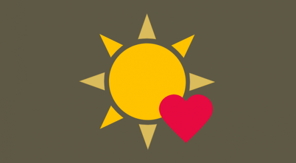 Sun and heart