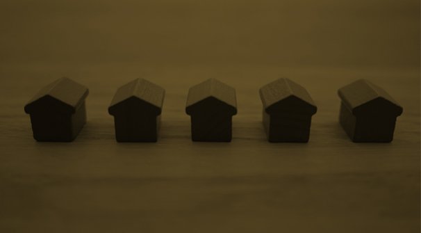 row of tiny houses