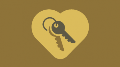 keys in a heart shape