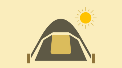 tent in the sun