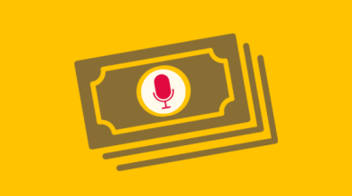 money and podcast symbol